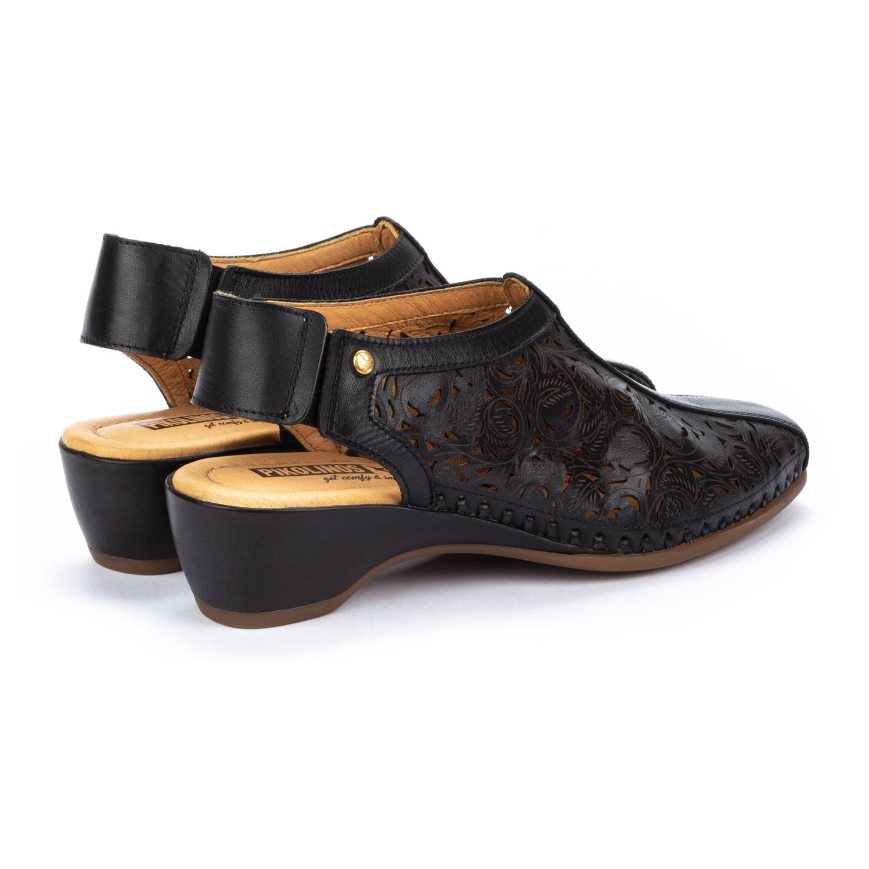 Women's Pikolinos ROMANA Heels Sandals Black | NZ L20A15Q